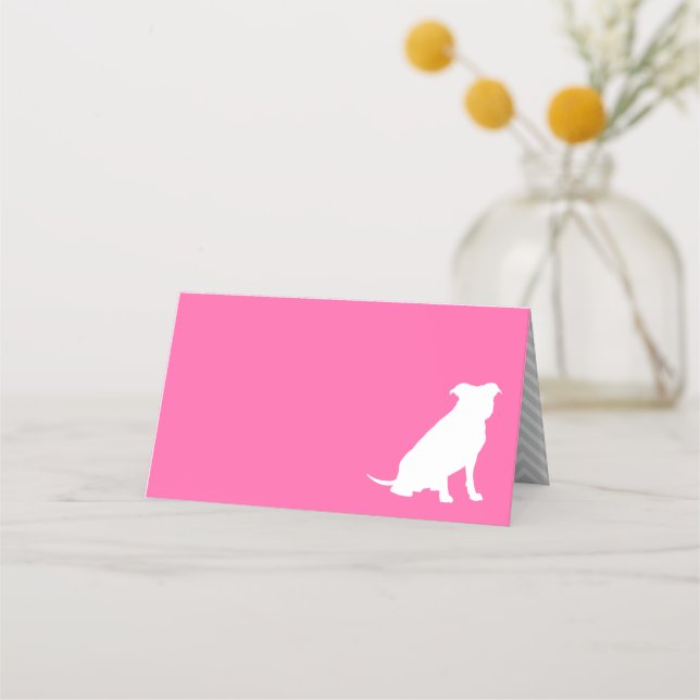 Pit Bull Dog Babydusche Pink Girl Pitbull Platzkarte (Vorderseite)