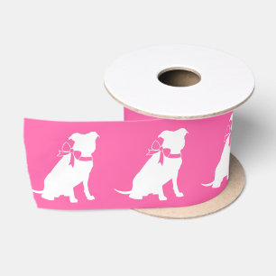 Pit Bull Dog Babydusche Pink Girl Pitbull Satinband