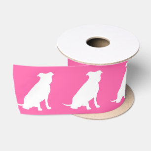 Pit Bull Dog Babydusche Pink Girl Pitbull Satinband