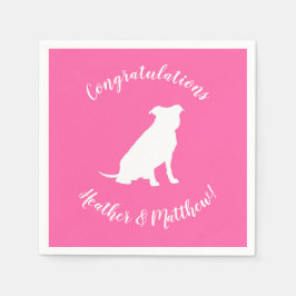 Pit Bull Dog Babydusche Pink Girl Pitbull Serviette