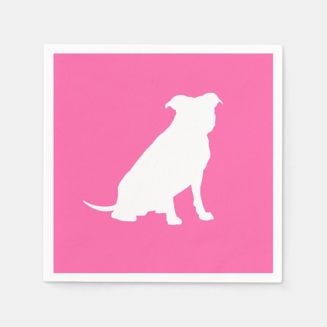 Pit Bull Dog Babydusche Pink Girl Pitbull Serviette (Vorderseite)