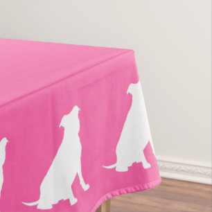 Pit Bull Dog Babydusche Pink Girl Pitbull Tischdecke