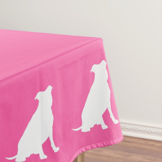Pit Bull Dog Babydusche Pink Girl Pitbull Tischdecke (Beispiel)
