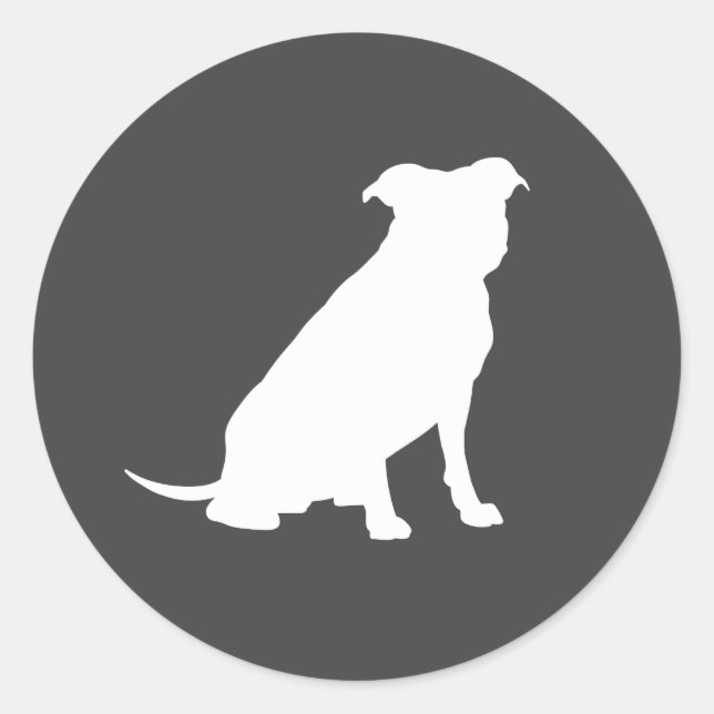 Pit Bull Dog Babydusche Welpe Pitbull Runder Aufkleber (Vorderseite)
