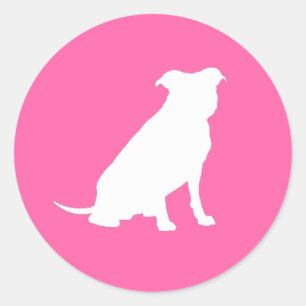Pit Bull Dog Babydusche Welpe Pitbull Runder Aufkleber