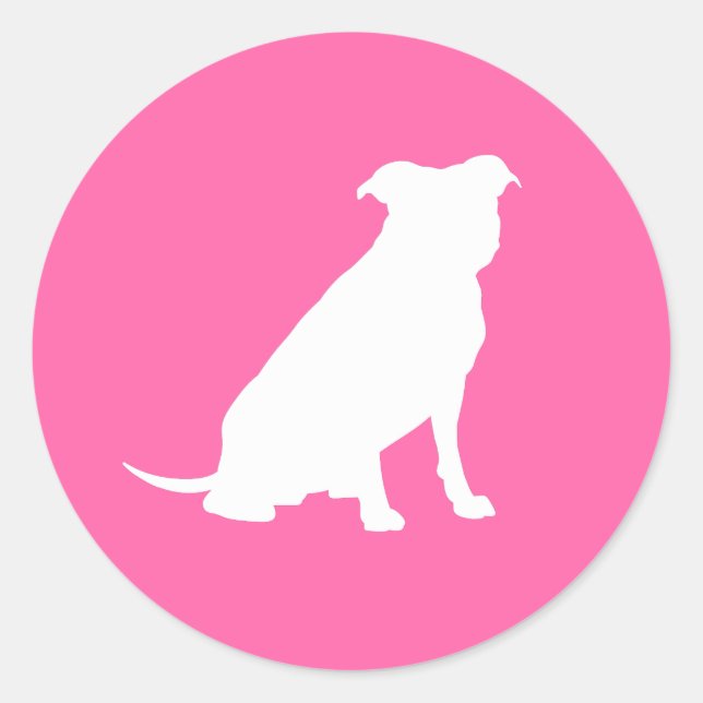 Pit Bull Dog Babydusche Welpe Pitbull Runder Aufkleber (Vorderseite)