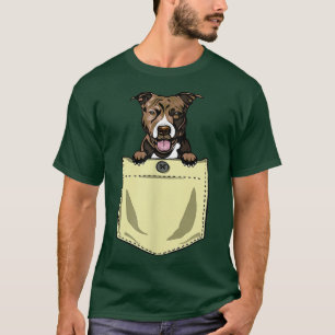 Pit Bull Dog in Pocket Pitbull Welpe T-Shirt