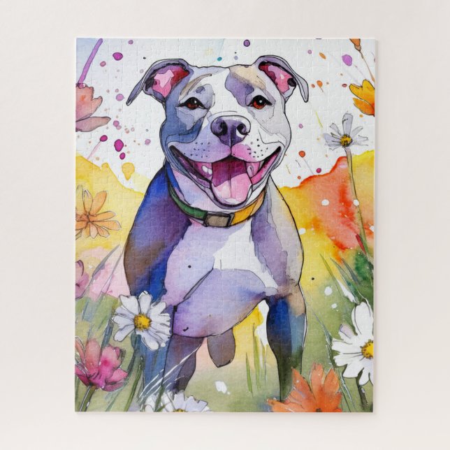 Pit Bull Dog Jigsaw Puzzle (Vertikal)