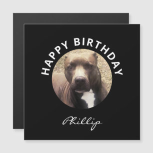 Pit Bull Dog Joyeux Anniversaire Magnet personnali