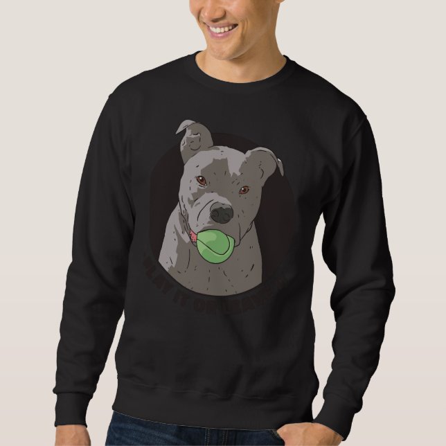 Pit Bull Dog Long Sweatshirt (Vorderseite)