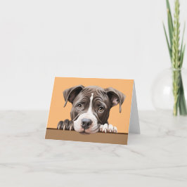 Pit Bull Dog Pet Notecard oder Dankeschön Karte