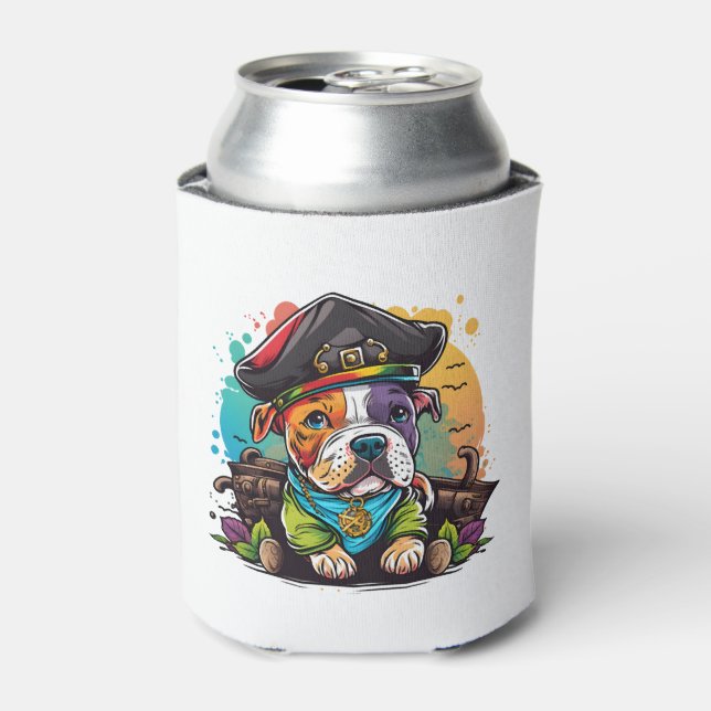 Pit Bull Dog Pirate Dosenkühler (Kanne Vorderseite)