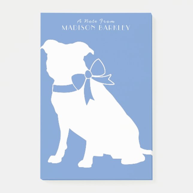 Pit Bull Dog Puppy Pitbull Post-it Klebezettel (Vorderseite)