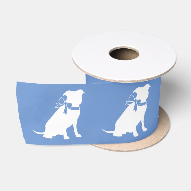 Pit Bull Dog Puppy Pitbull Satinband (Spule)