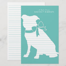 Pit Bull Dog Puppy Pitbull Stationery Briefpapier
