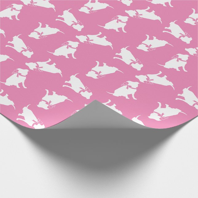 Pit Bull Dog Puppy Pitbull Wrapping Paper Geschenkpapier (Ecke)