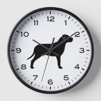 Pit Bull Dog Silhouette mit Zahlen und Minuten