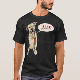 Pit Bull Dog Sits mit Jumping Rope Bleibe Zuhause T-Shirt
