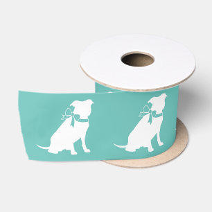 Pit Bull Dog Welpe Pitbull Satin Ribbon Satinband