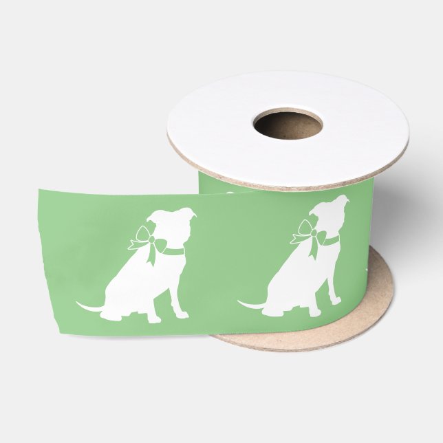 Pit Bull Dog Welpe Pitbull Satin Ribbon Satinband (Spule)
