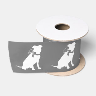 Pit Bull Dog Welpe Pitbull Satin Ribbon Satinband