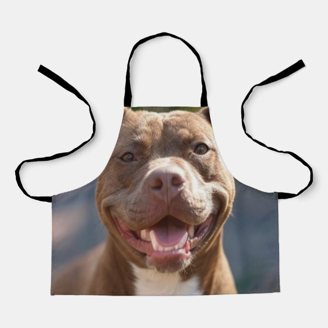 Pit Bull-Foto hinzufügen Anpassen Schürze (Vorderseite)
