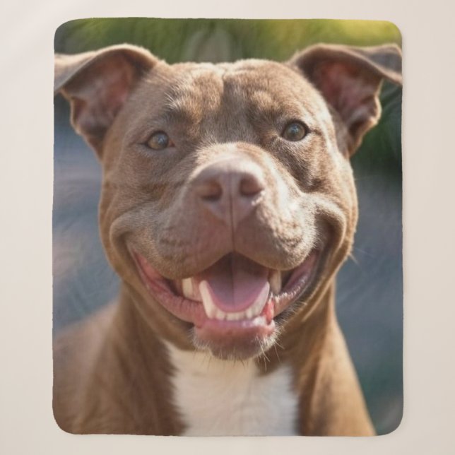 Pit Bull-Foto hinzufügen Anpassen Sherpadecke (Vorderseite)
