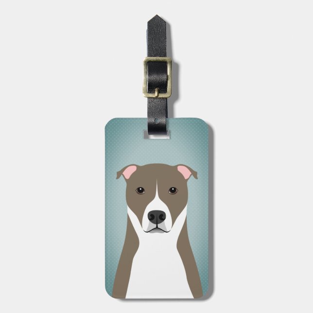 Pit Bull Gepäcksmarken Gepäckanhänger (Vorderseite vertikal)
