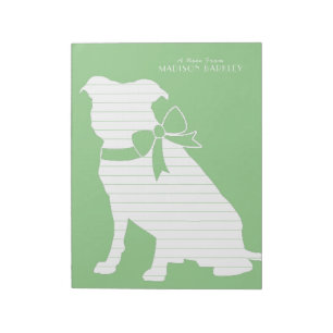 Pit Bull Hund Welpe Pitbull Notizbuch Notizblock