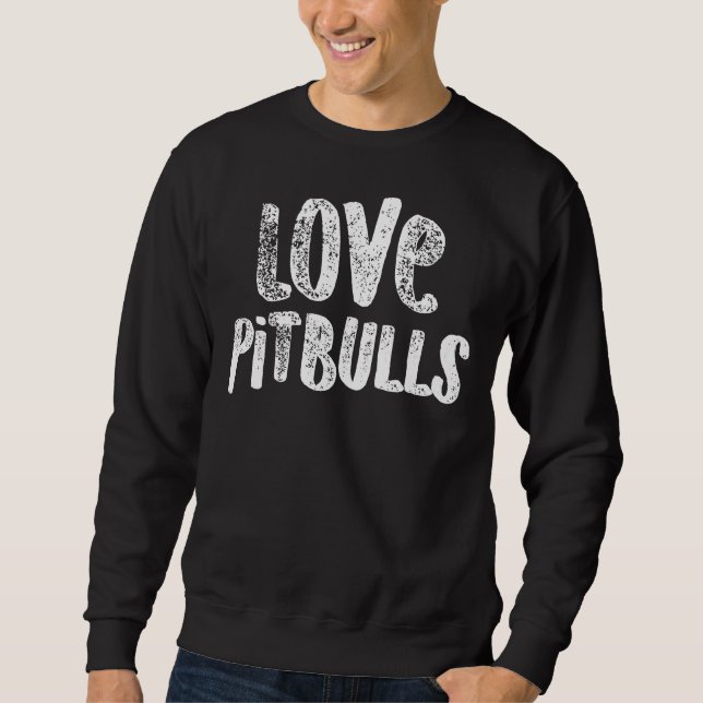 Pit Bull Liebe Pitbulles White American Bully Ligh Sweatshirt (Vorderseite)
