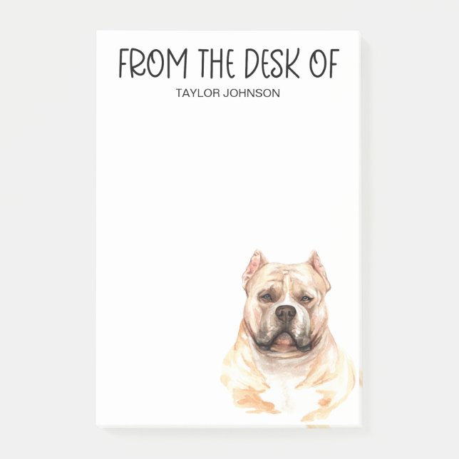 Pit Bull Lover Post-it Klebezettel (Vorderseite)