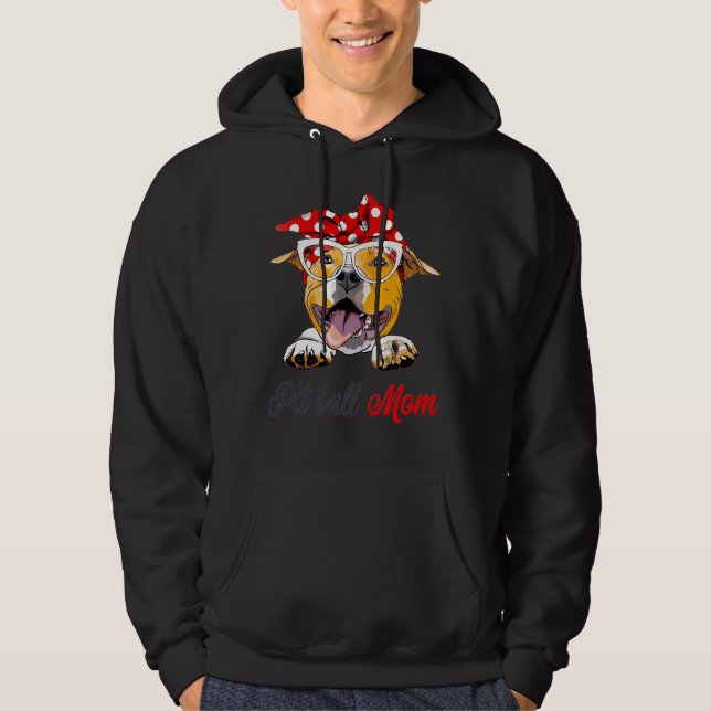 Pit Bull-Mama Hoodie (Vorderseite)