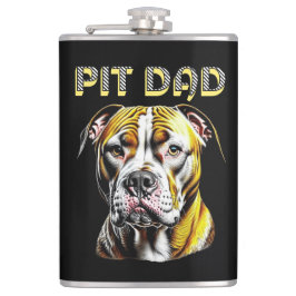 Pit Bull-Mama | Hund Lover Personalisiert Flachmann