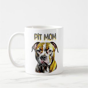 Pit Bull Mama   Hunde Liebhaberin  Kaffeetasse