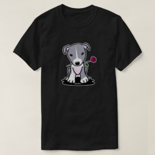 Pit Bull mit Blume Dog T-Shirt