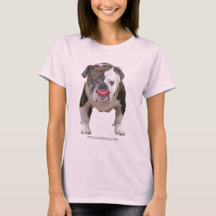 Pit Bull mit Lipstck und Perlen T-Shirt