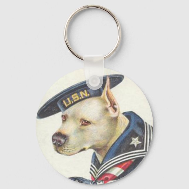 Pit Bull Navy Schlüsselanhänger (Vorderseite)