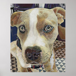 Pit Bull Puppy Poster