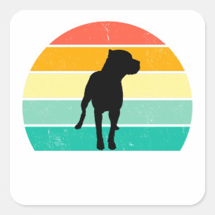 Pit Bull Quadratischer Aufkleber