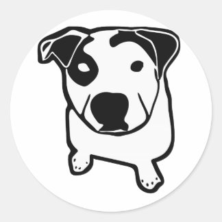 Pit Bull T-Bone Grafik Runder Aufkleber