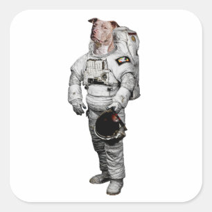 Pit Bull Terrier Astronaut Aufkleber
