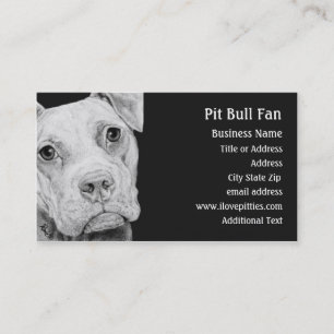 Pit Bull Terrier (grau) - Visitenkarte