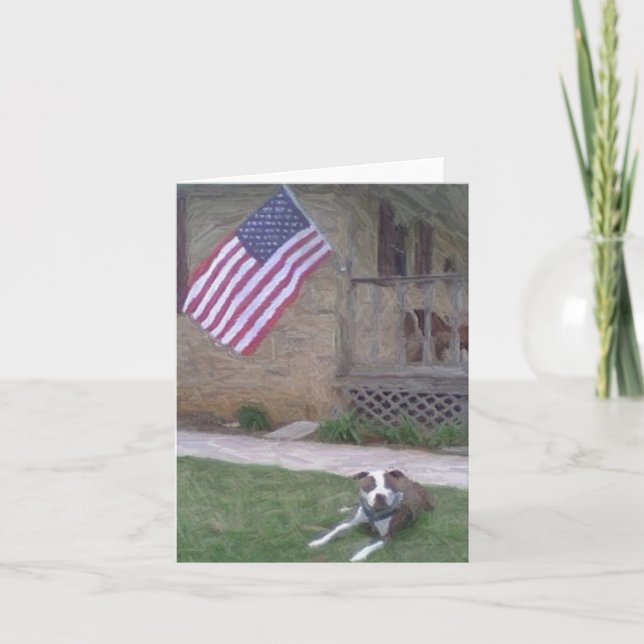 Pit Bull Terrier Notecard Karte (Vorderseite)