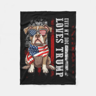 Pit Bull Terrier Sogar mein Hund liebt Trump Lusti Fleecedecke