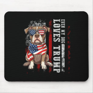 Pit Bull Terrier Sogar mein Hund liebt Trump Lusti Mousepad