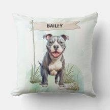 Pit Bull Terrier Wasserfarbe Personalisierter Hund