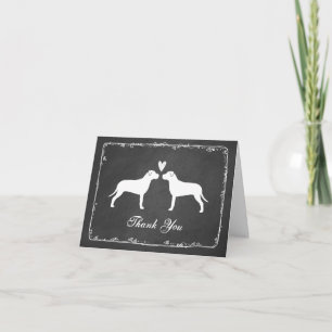 Pit Bull Terriers Wedding Thank You Dankeskarte