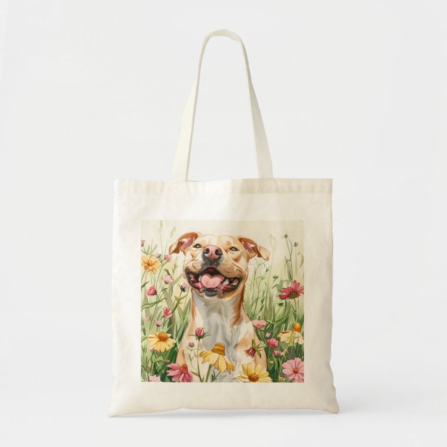 Pit Bull Tote Bag – Dog Lover Gift Tragetasche (Vorne)