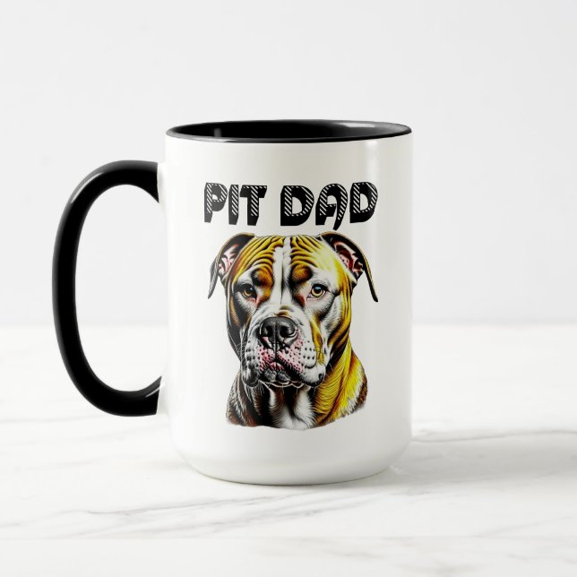 Pit Bull Vater | Hunde Lover Tasse (Links)