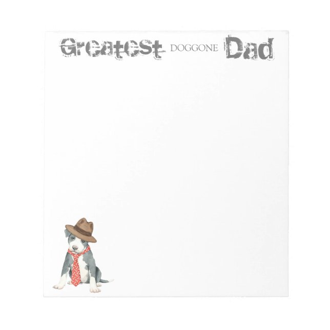 Pit Bull Vater Notizblock (Vorderseite)